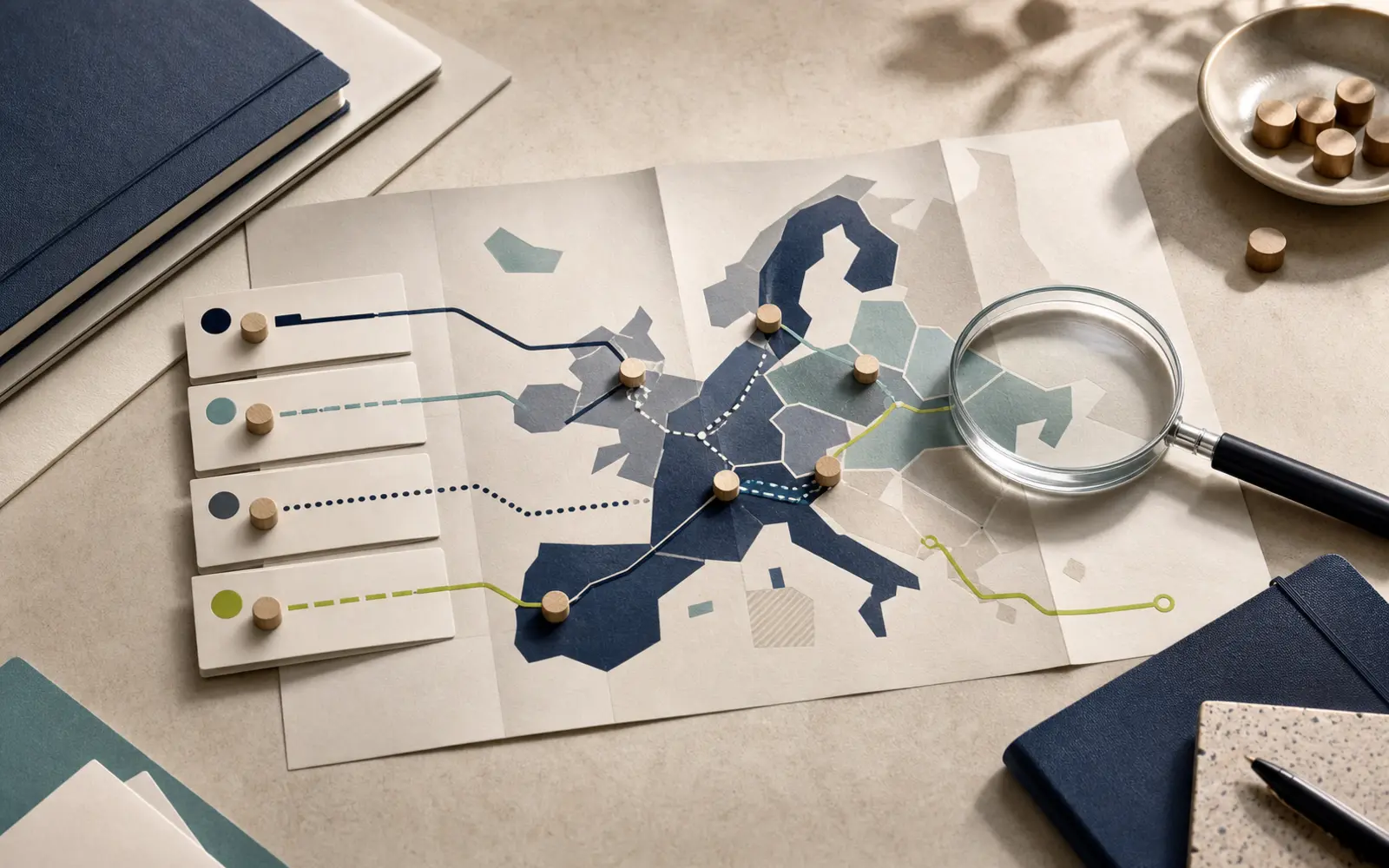 Illustration éditoriale de couverture pour « Reconnaissance de l’ostéopathie en Europe : vérifier son droit d’exercer »