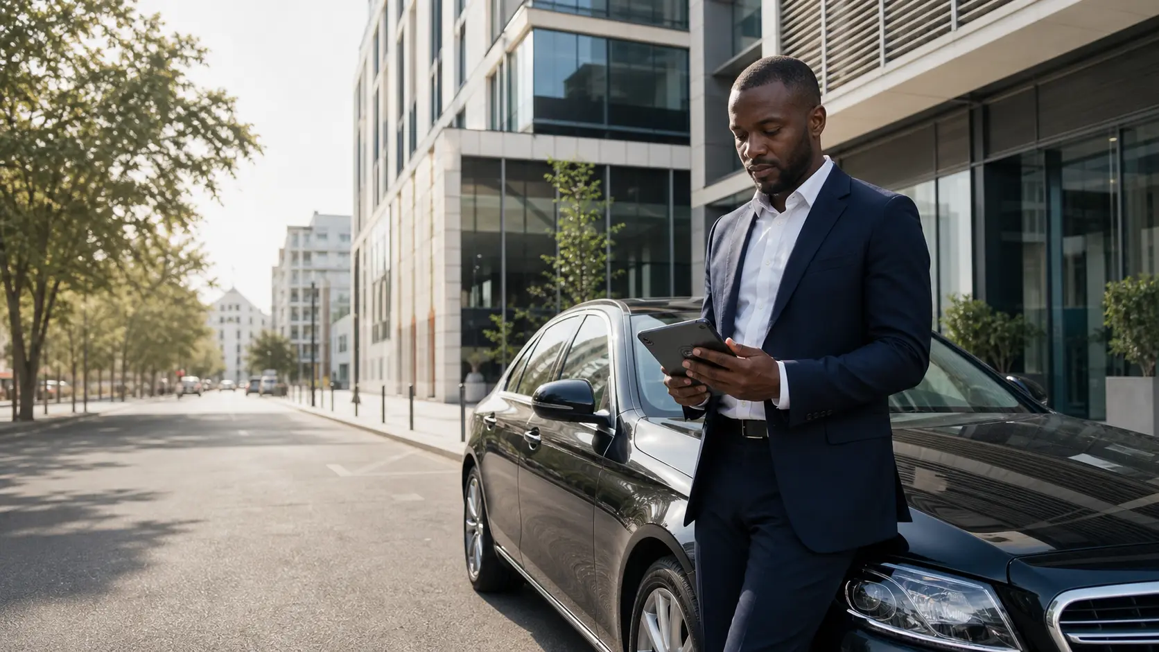 Chauffeur VTC vérifiant son attestation d'assurance RC Pro pour Bolt