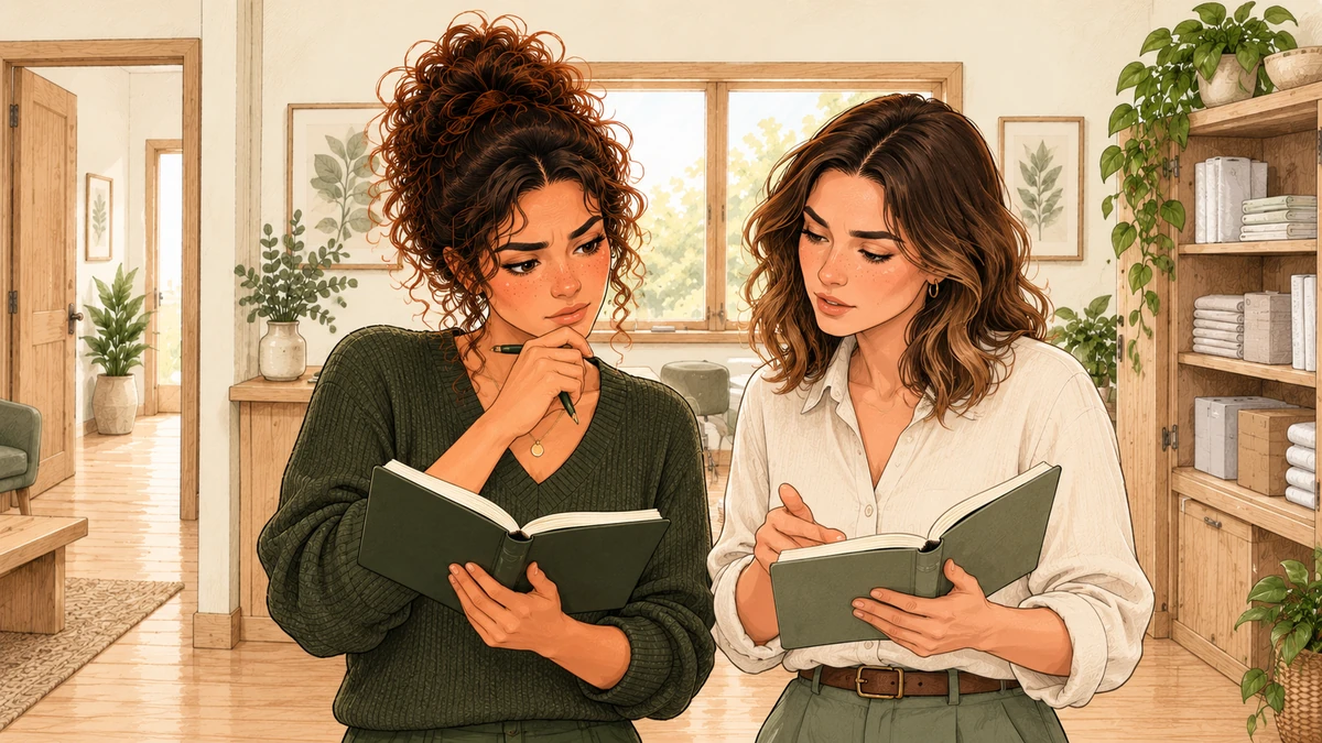 Sarah et une collègue confrontent leurs observations plutôt que de supposer un accord.