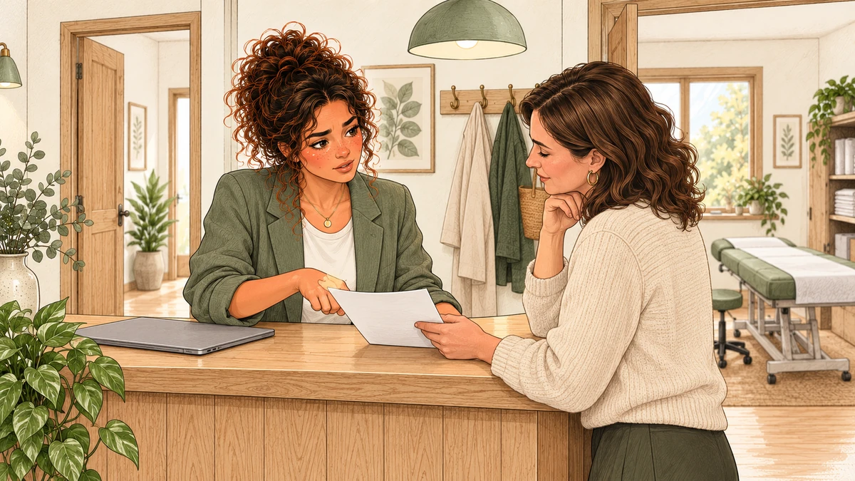 Sarah précise avec une collègue quelle information doit réellement circuler.