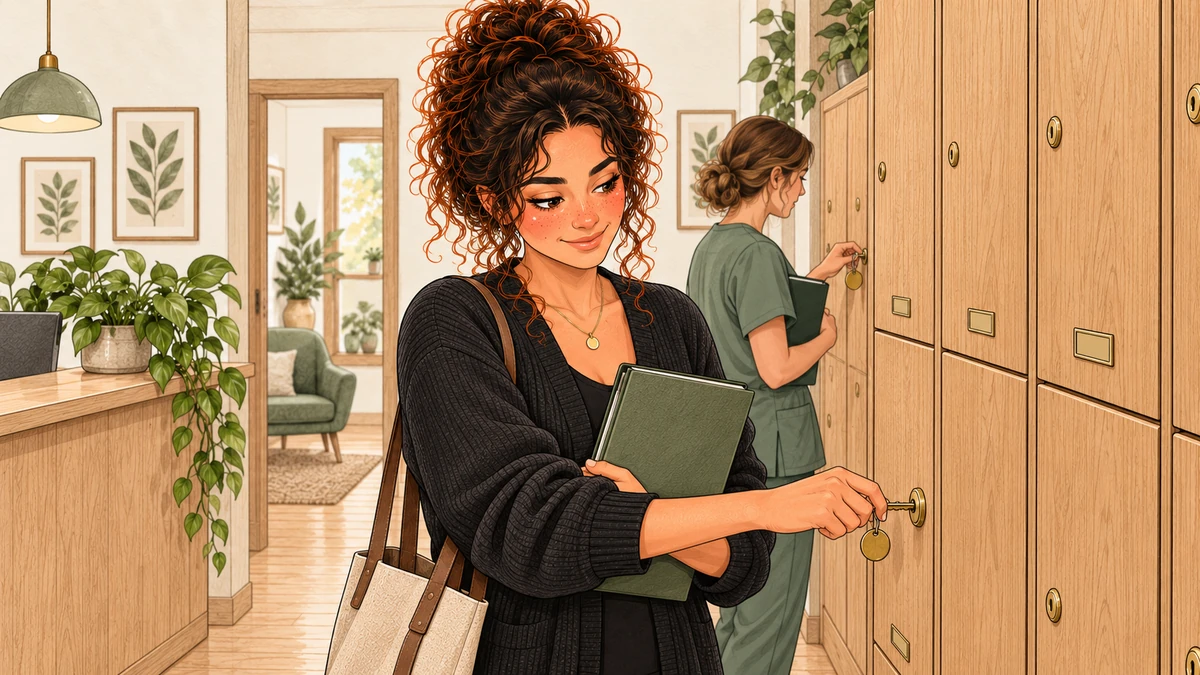Sarah et une collègue gardent des rangements et des accès distincts.