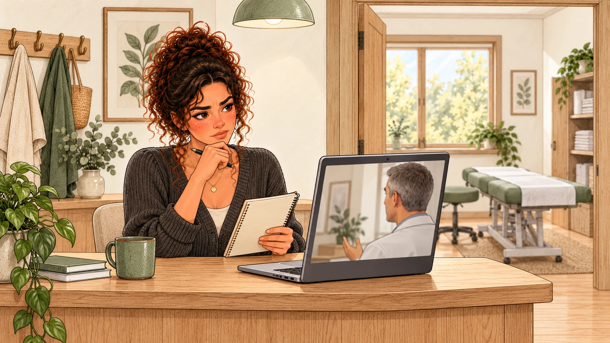 Sarah questionne un fournisseur avant de choisir un outil.