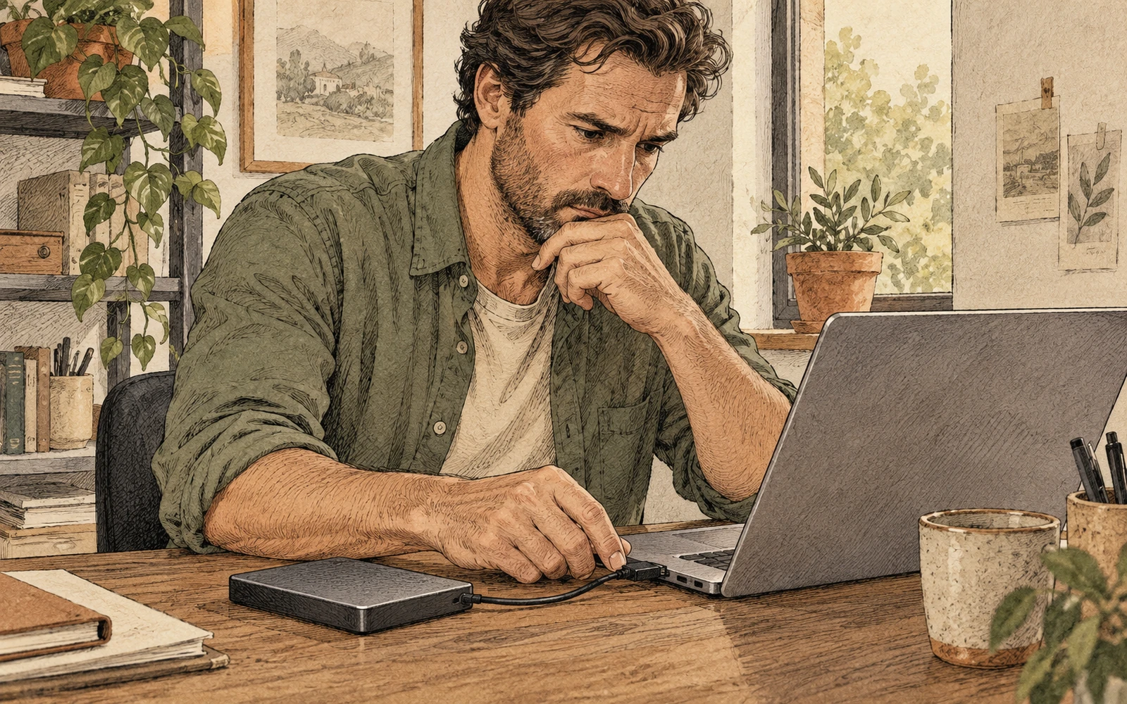 Illustration éditoriale de couverture pour « Sauvegardes du cabinet : vérifier que vous pouvez vraiment récupérer les données »