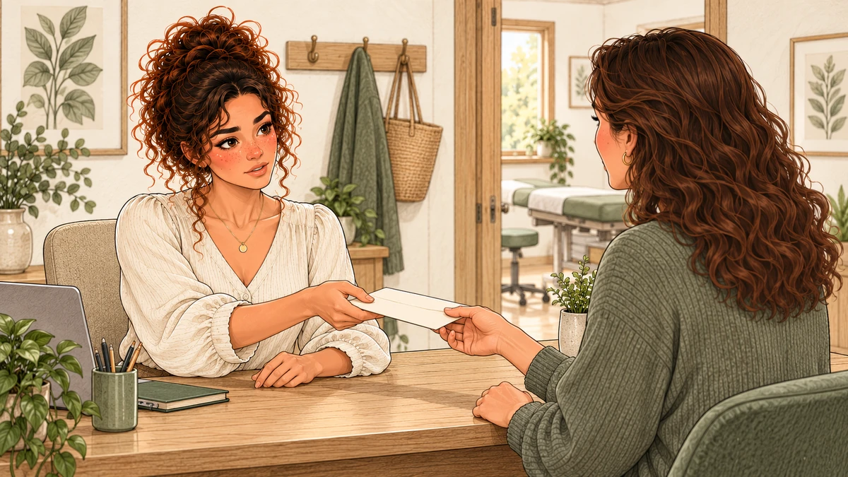 Sarah clarifie la remise d’un document sensible.