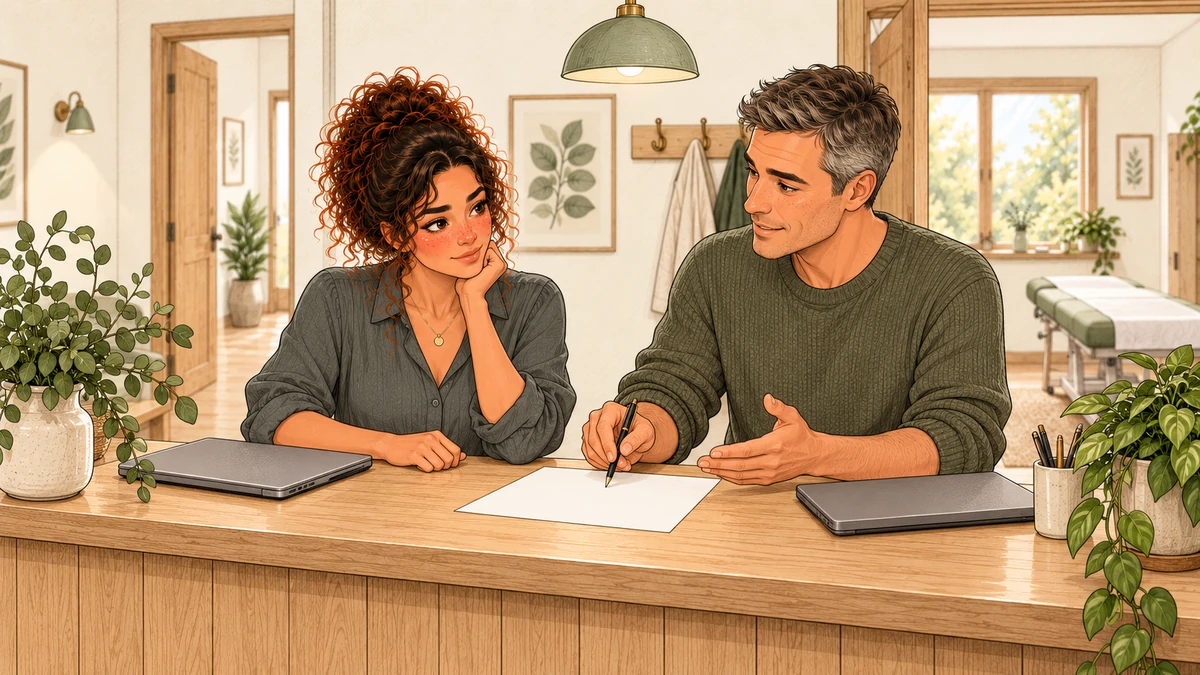 Sarah organise une passation utile avec son collègue.