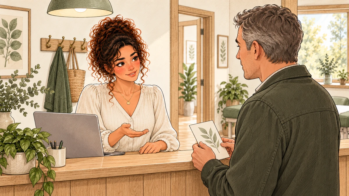 Sarah répond à une demande d’information pratique.