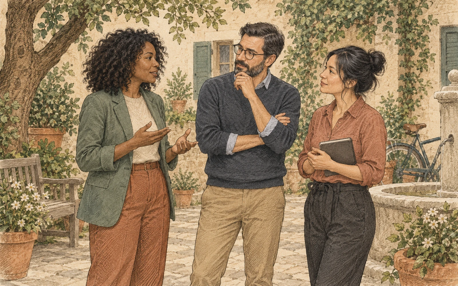 Illustration éditoriale de couverture pour « Créer un réseau professionnel utile aux patients »