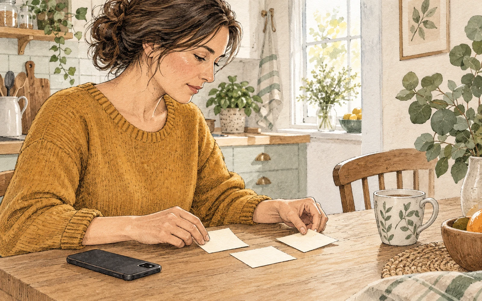 Illustration éditoriale de couverture pour « Premier rendez-vous : préparer ses questions sans remplir un dossier médical par e-mail »