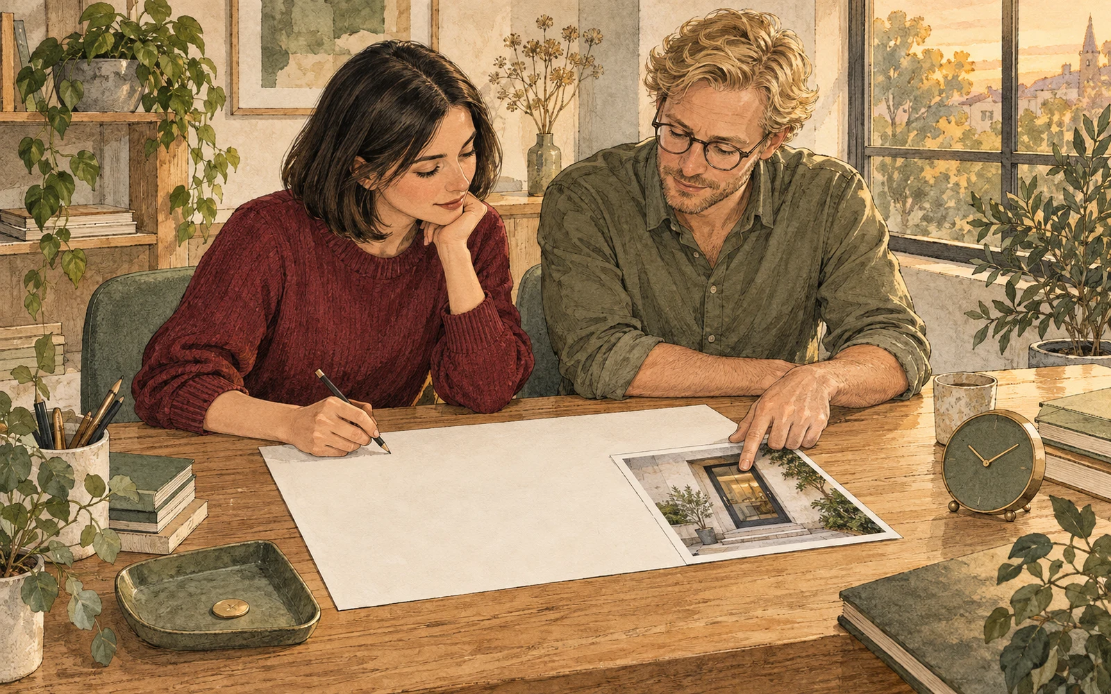 Illustration éditoriale de couverture pour « Une page « première visite » utile : répondre aux questions pratiques, sans diagnostic »