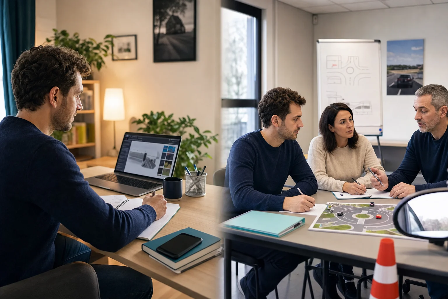Comparaison entre une formation VTC à distance et une formation en salle